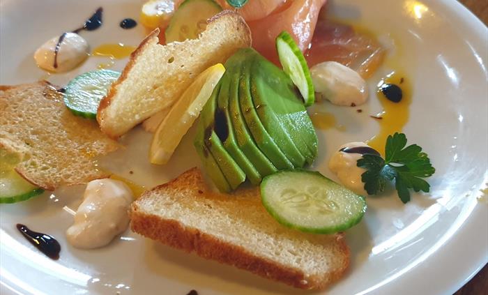 Delicious chef prepared food